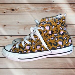 Converse Chuck Taylor Brown Leopard and Pink Spots Make Magic- Women’s Size 7.5